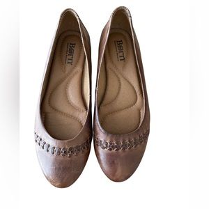 Born Madeleine Ballet Flats Women's Size US 8.5 Brown Leather Braided Shoes